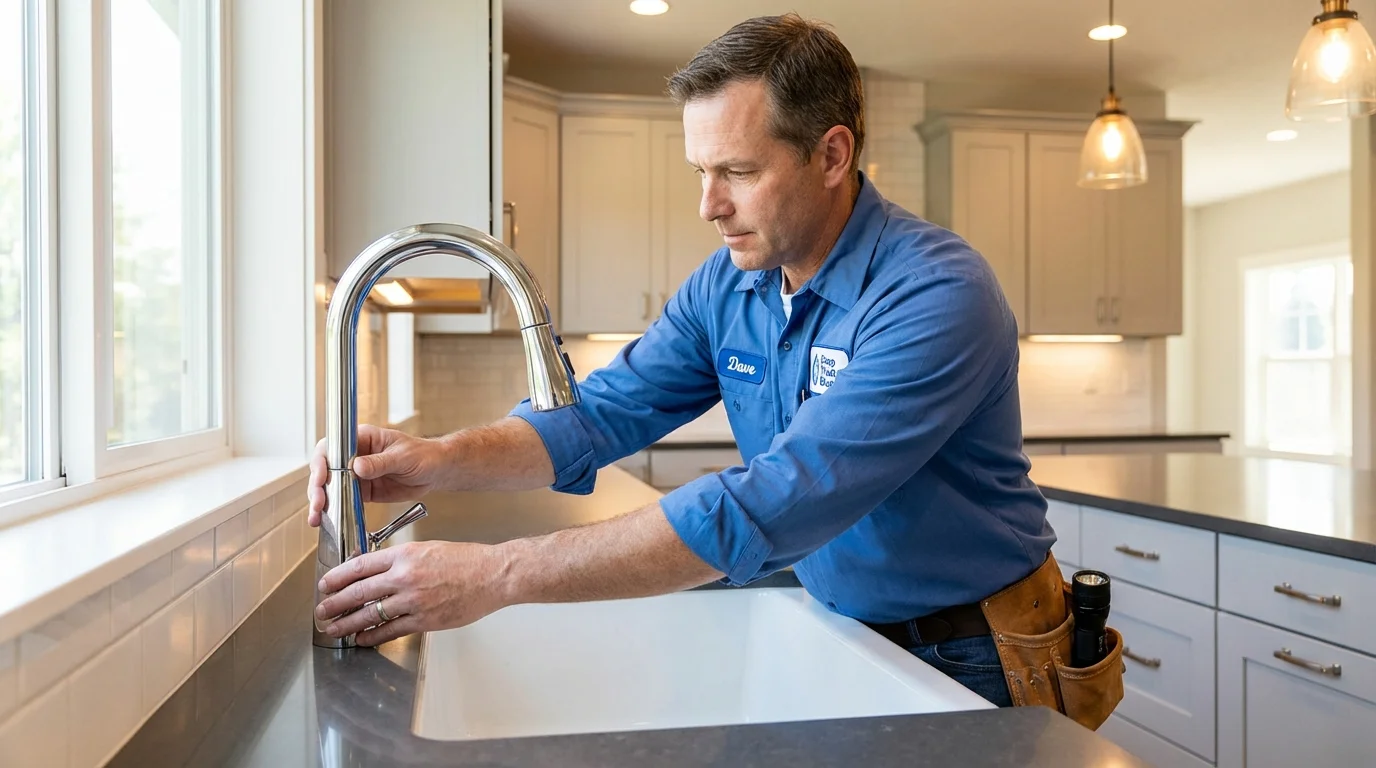 Kitchen faucet installation by Johns Plumbing LLC in Kalama